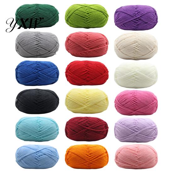 4Ply Crochet Yarn Knitting Wool Professional Ultra Soft Needlework DIY Milk Cotton Knitted for Home Woollen