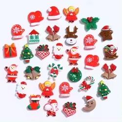 Wholesale Bulk Stock Flat Back Christmas Resin Cabochons Printing Craft for Souvenir Artificial Style Competitive Price 100pcs/bag