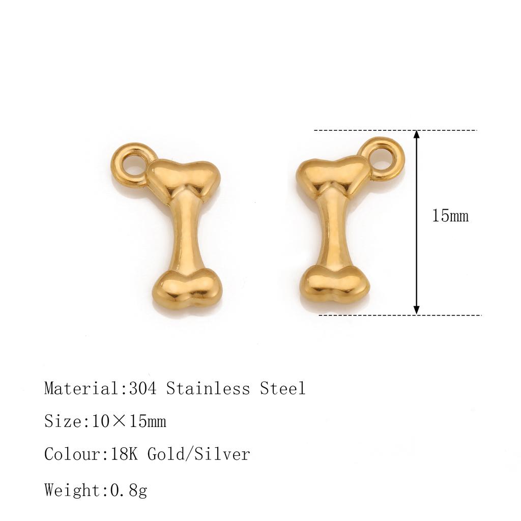 3Pcs Cute Small Bear/Luckly Clover/Heart/Sun Flower Charms PVD Plated Gold Pendants DIY Necklace Bracelet Earring Jewelry Making