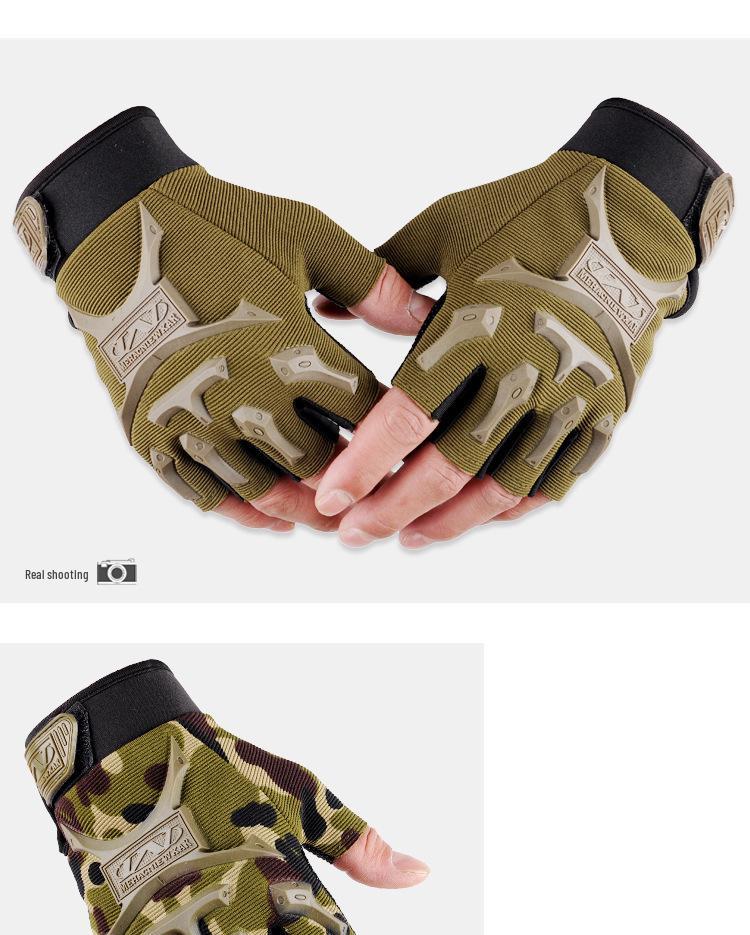 Mannen Vuur Phoenix Tactische Fiets- & Fitness Half-Vinger Handschoenen