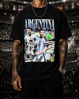 Argentina World Cup T Shirt Argentina Soccer Shirt Football Fan Tee Albiceleste Vintage Graphic Gift for Men Women