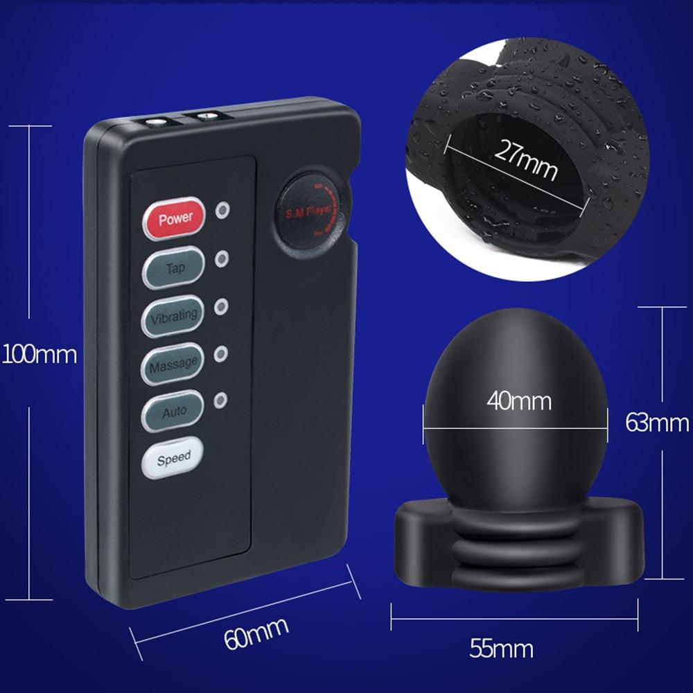 Elektrisk sjokk Glans Vibrator For Menn Masturbator Dildo Vibrator Penis Trainer Forsinkelse Varig Trener Sexleketøy For Voksen Sex Shop