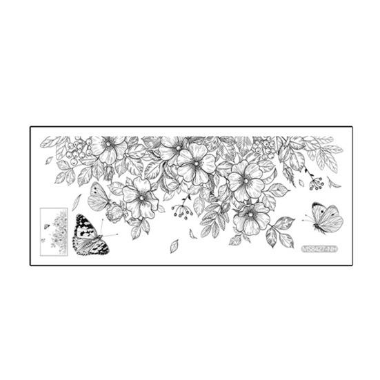 Motýli Květinová nálepka na toaletu Odnímatelná Samolepící Vodotěsné PVC Koupelnové dekorace na stěnu Samolepka Domácí potřeby