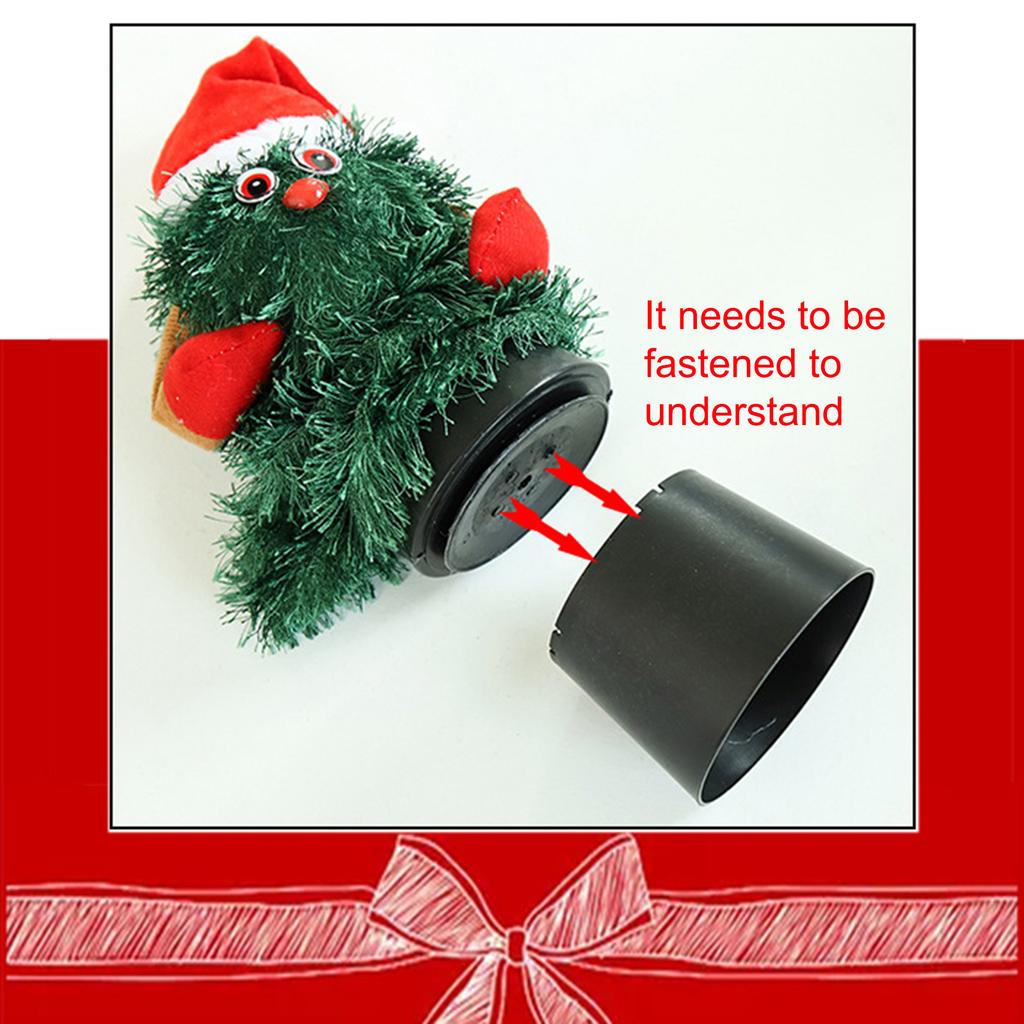 Dancing Xmas Tree Battery Powered Interesting Rotating Electric Plush Xmas Tree Toy for Holiday