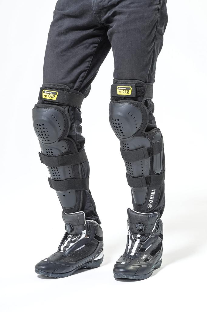 YAMAHA Motorcycle Riding Protector, Knee and Shin Guards (Knee and Shin), YAD06, Black, One Size Fits All, Q1G-KOM-Y03-00F, CE Standard Level 2