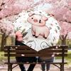 1pc piggy flowers Automatic Open/Close Umbrella Compact Folding Umbrella with 8-Rib Shaft for Women/Men, Portable Travel Umbrella,1172S