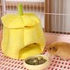 Windproof Hamster Pumpkin Nest Semi-Enclosed Small Pet Cotton Nest Hamster Sleeping Cave  Winter