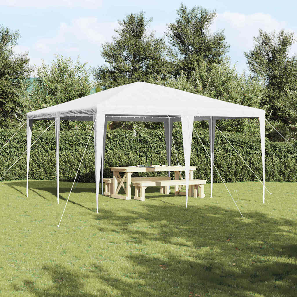 Party Tent White 400 X 400 X 266 Cm Polyethylene and Steel