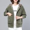 Podzim nové Dámské Bundy Manšestrový Kabát Streetwear Kapuce Ležérní Větrovka Dámské Zipy Bunda Velké velikosti Svrchní oblečení