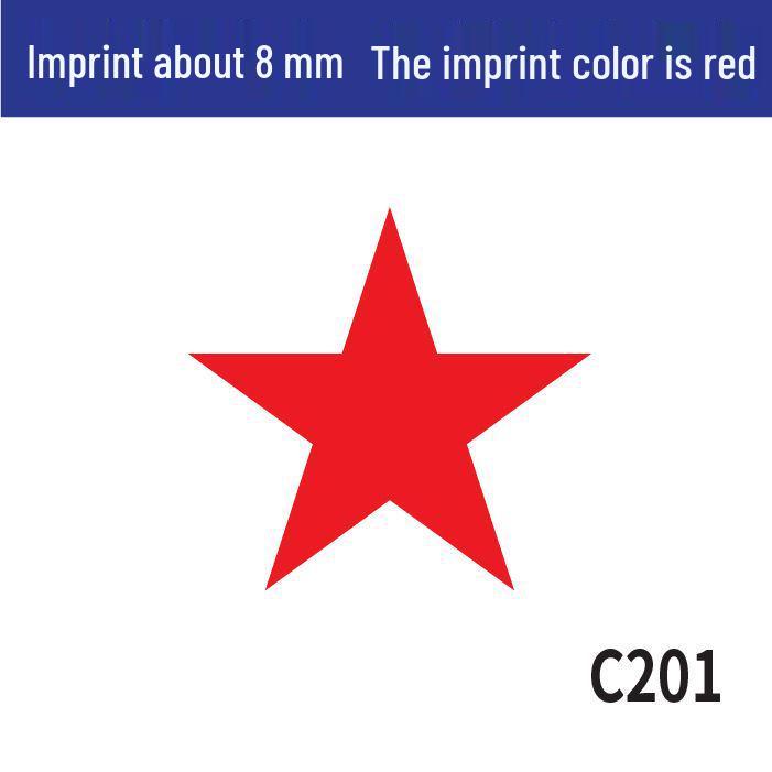 

Small Round Teacher Stamp: Five-Pointed Star Design for Encouragement and Quality Control