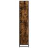 Bathroom Cabinet Smoked Oak Finish 35 x 37.5 x 188.5 cm Particleboard & Metal
