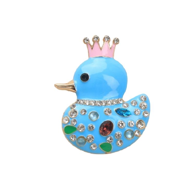 Lightweight Duck Brooch Crowns Rhinestones Embellishment Comfortable Garments Bags Hats Accessory With Crystals