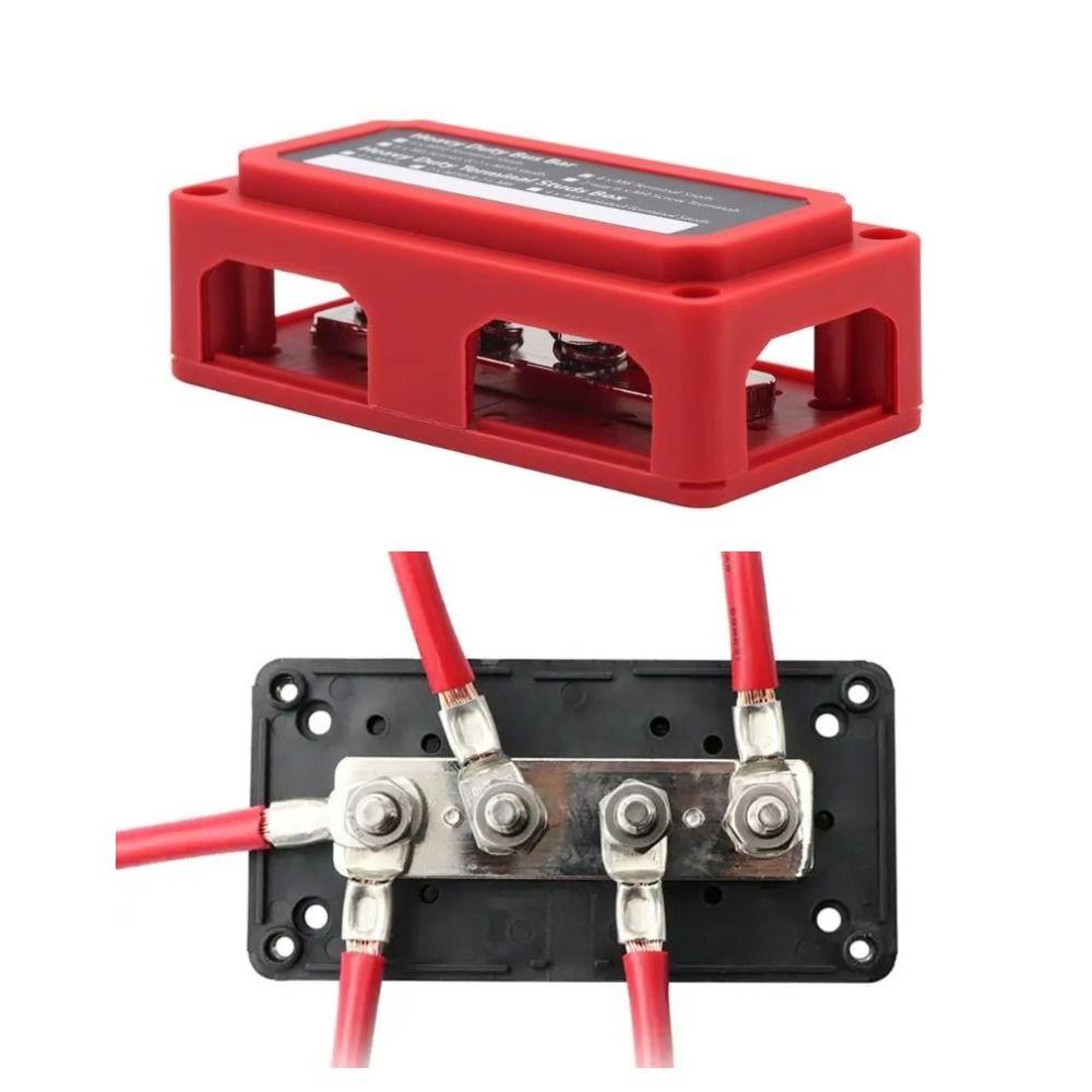 Schwarze Rote Sammelschienenbox 48V Stromverteiler Hochwertige Anschlussdose Für Transporter, Wohnmobile, Yachten, Etc.
