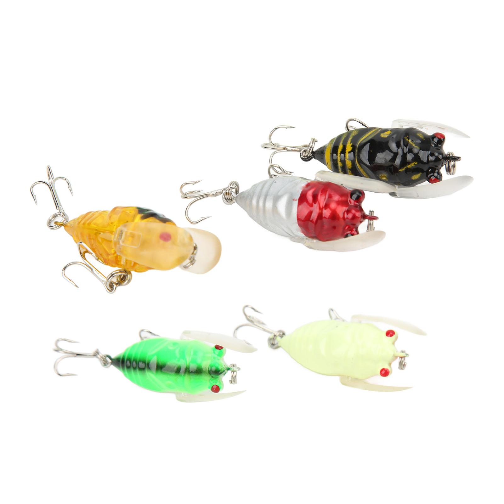 

5шт искусственная приманка для рыбы, реалистичная имитирующая форму цикады, рыболовная приманка для рыбалки на открытом воздухе