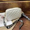 Women Bag Spring And Autumn New Lingge Shoulder Bag Korean Crossbody Bag Fashion Simple Letter Broadband Mobile Phone Bag