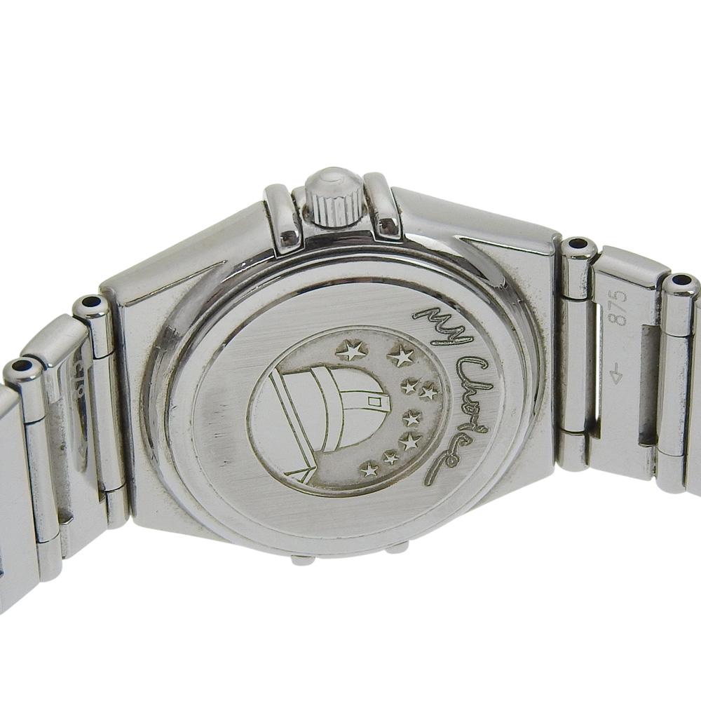 Omega Constellation My Choice Watches 1561.70 Shell White shellDial Stainless Steel Quartz Analog Display Women Used