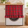 Ruffled Edge Christmas Oven Curtain Double Sided Appliance Dust Cover  Festive Cooking