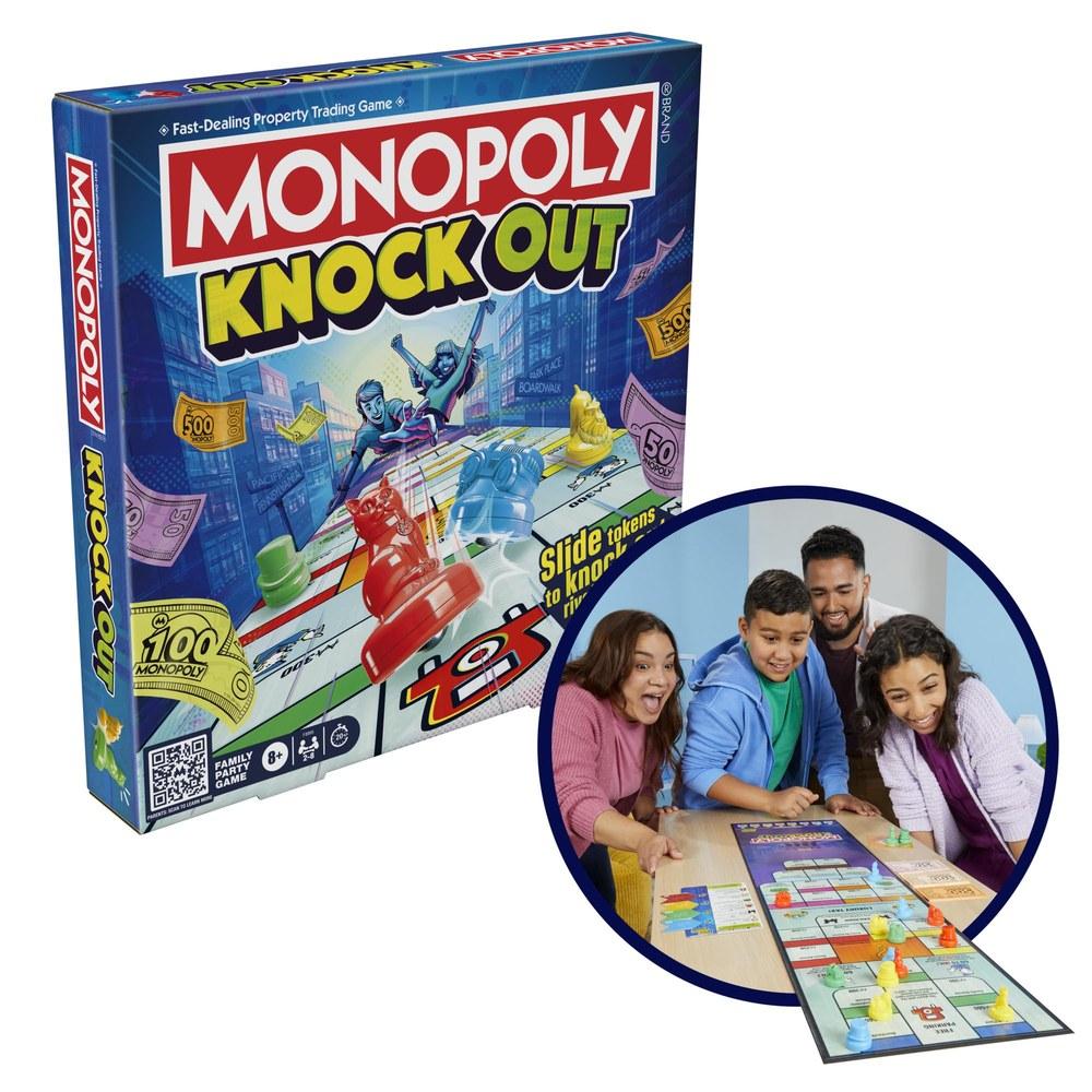 Hasbro Gaming Monopoly Knockout Family Party Game 8+ 2-8 Players 20 Minutes Quick Play Board Game F8995