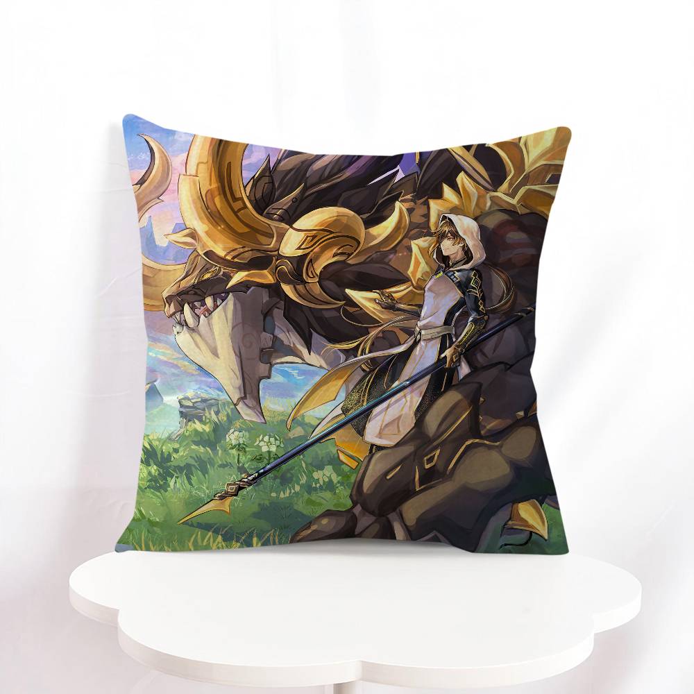 Zhongli Cartoon Office Cushion Pillowcase Car Cushion Cover45X45CM Lumbar Pillowcase Sofa Pillowcover 16x16Inch