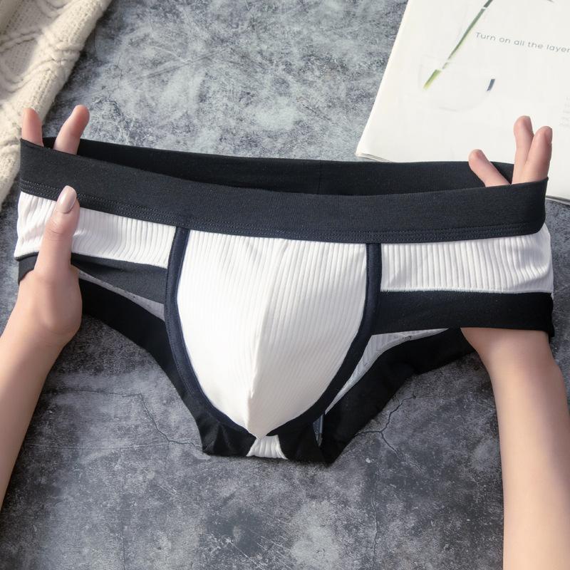 

Мужское нижнее белье Треугольные трусы Свободные Низкая посадка Индивидуальная упаковка M белый