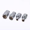 6-24Mm 3/8 Short Hex Socket Mirror Polished Chrome-Plated Steel Hex Socket Wrench Head For Auto Repair Home Tool