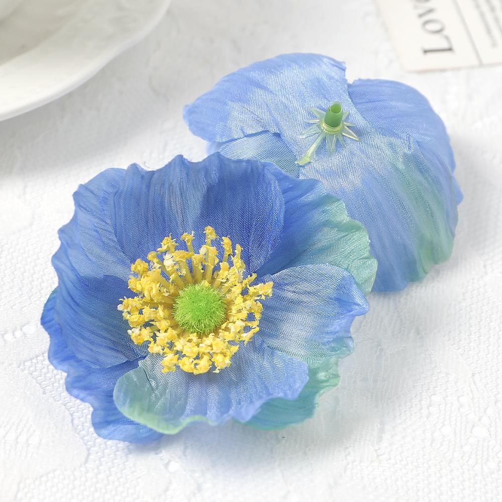 10 Stück Künstliche Blumenköpfe 7cm Kunstblumen für Heimdeko Garten Hochzeit Heiratsdekoration DIY Bastel Kranz Geschenk Ornament