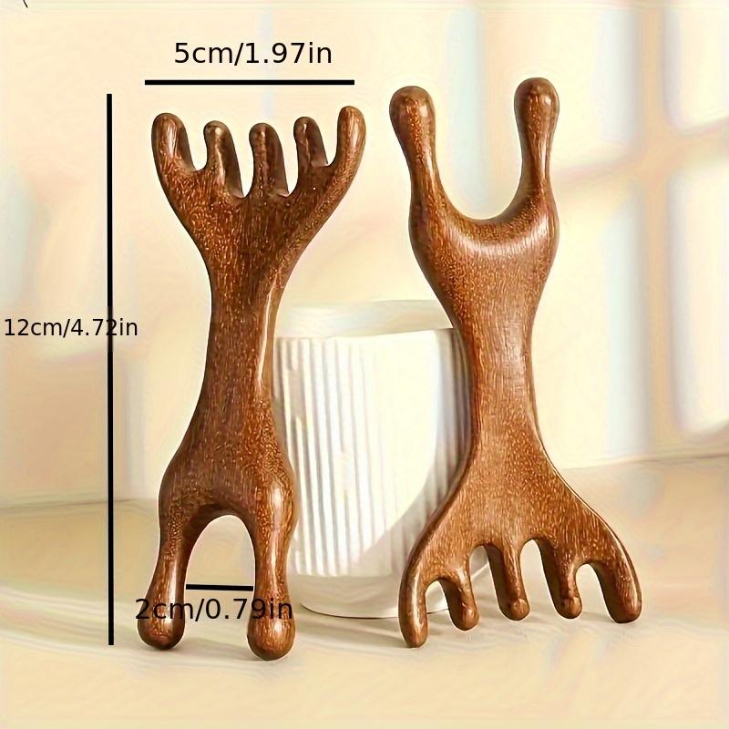  Pettine Massaggiante Multifunzione 1pz Design Ispessito a Cinque Denti, Adatto per Cuoio Capelluto, Collo e Tutto il Corpo, Pulitore Nasale e Paletta per Orecchie, Massaggiatore del Cuoio Capelluto