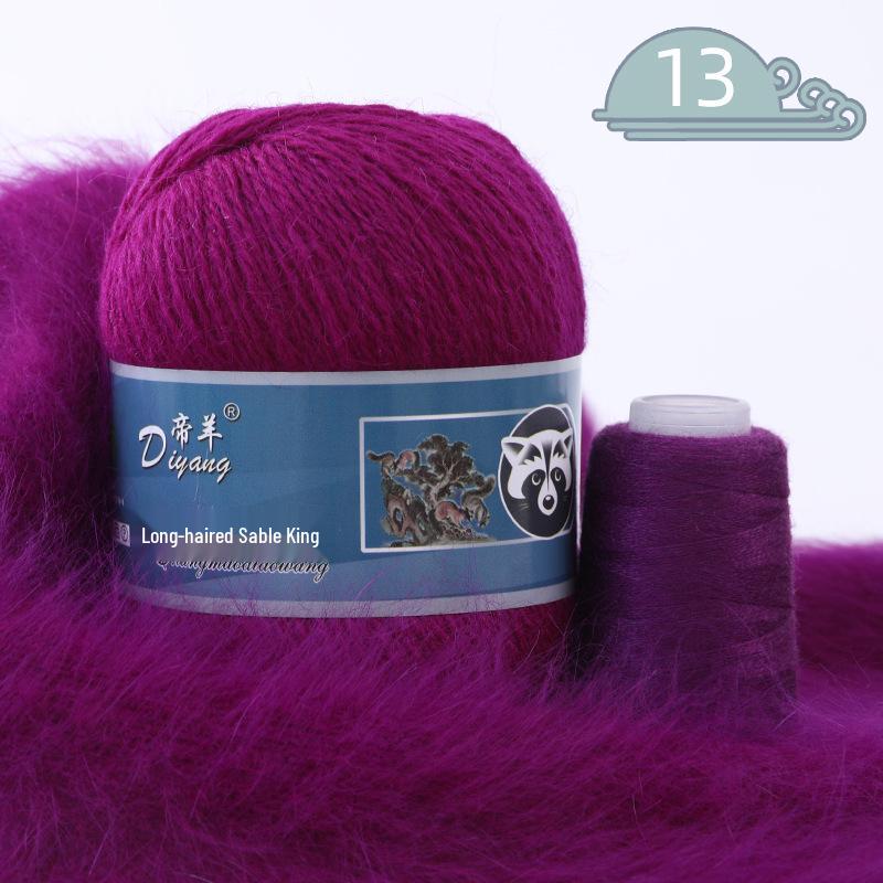 Mink Cashmere Yarn Balls, Medium Thickness, Long Hair, for Hand and Machine Knitting - DIY Yarn