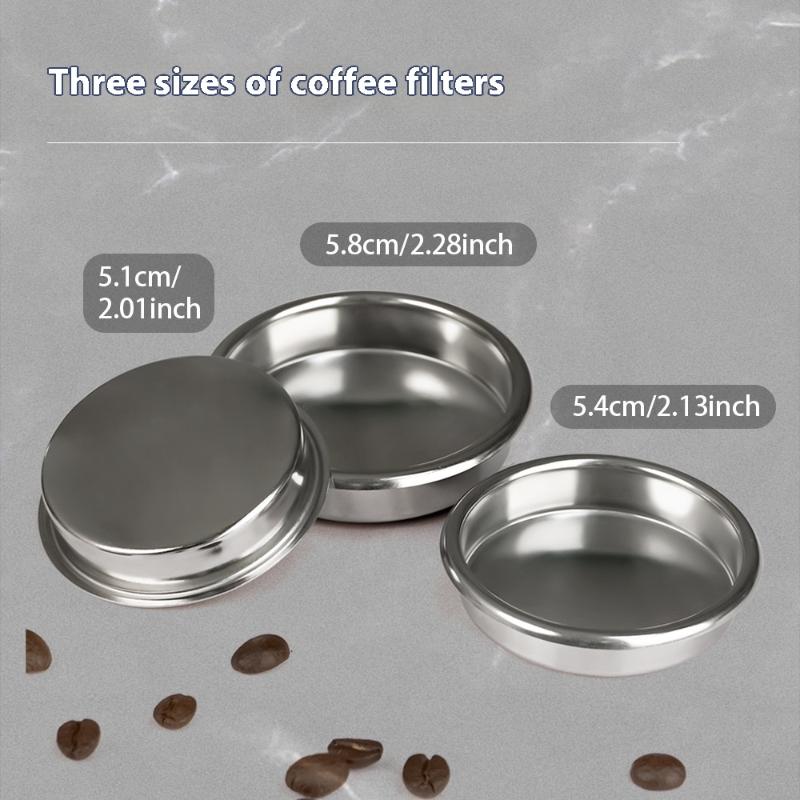 Coffee Blind Filter Bowl 51/54/58Mm Stainless Steel Non Pressurized Filter Cup For Backwashing In Semi Automatic Coffee Machine