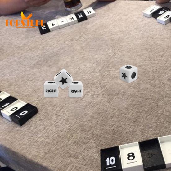 Left Right Center Dice - 5Pcs, Six Sided 16mm Standard Size Acrylic Dice, Easy To Grip, Game Dice Games Accessories