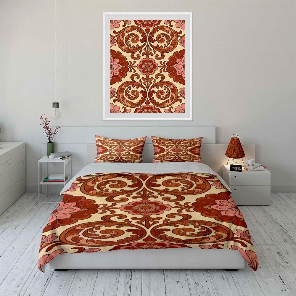 Floral and Scroll Motifs. Bedding Sets Duvet Cover Sets Duvet Covers Pillowcases(1 * Duvet Cover 2 * Pillowcases Without Duvet Insert)
