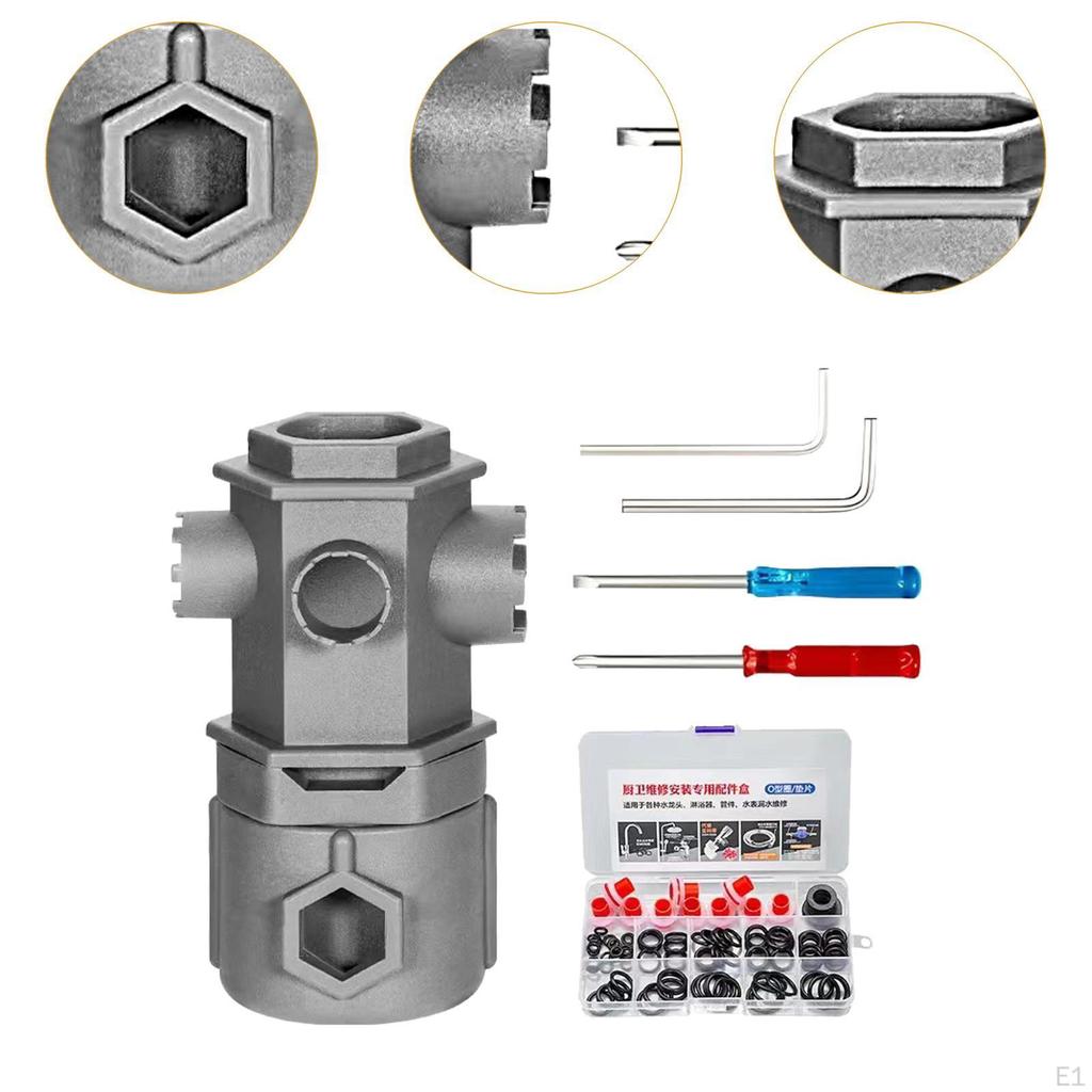 Zestaw narzędzi kluczy do hydrauliki kranowej, instalacji, naprawy, umywalki pod zlewem, kuchni