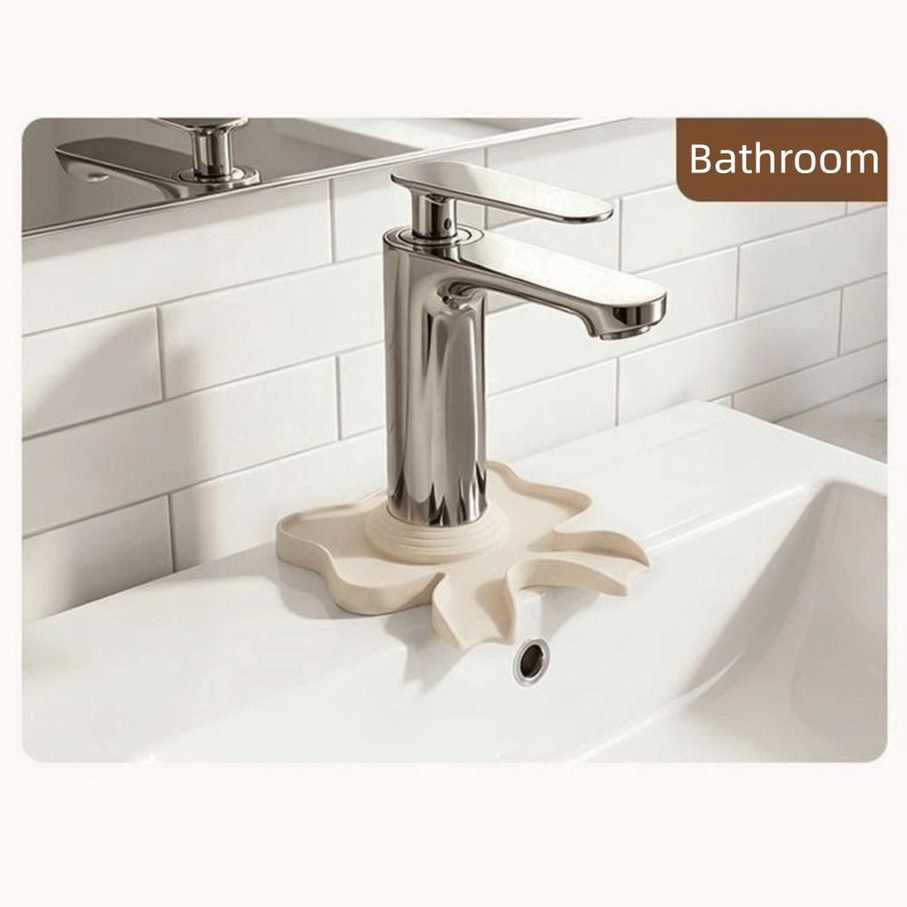 Creative Silicone Faucet Mat Quick Drainage Shell Drainage Mat Countertop Use