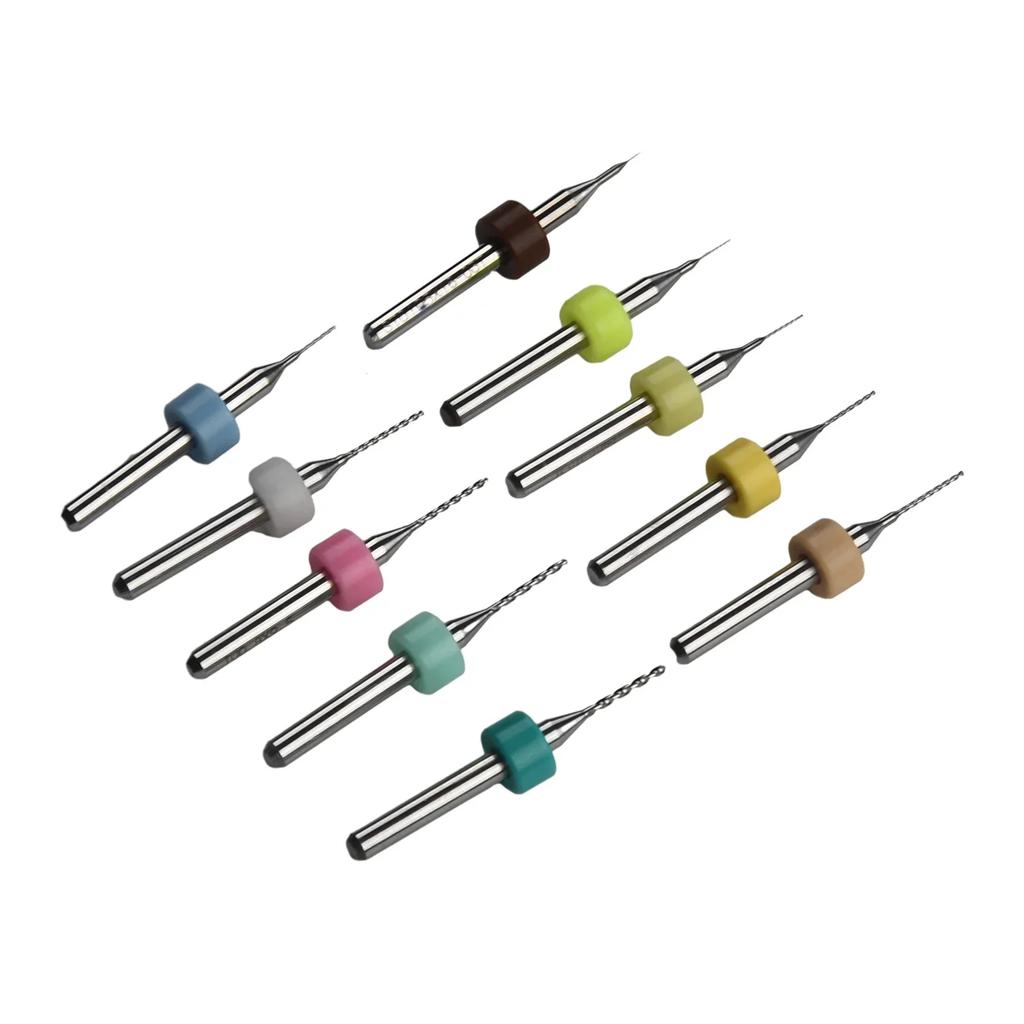 10pcs/Set 0.1mm-1.2mm PCB Mini Drill Bit Steel Carbide For Print Circuit Board CNC Drill Bits Machine 0.1-1/0.3-1.2mm