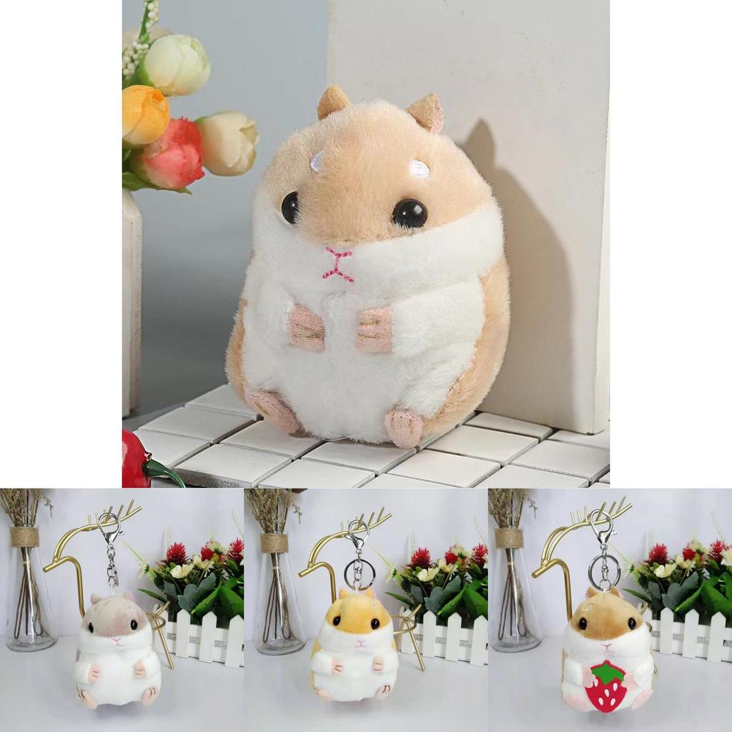Adorable Creative Hamster Plush Keychain Toy For Cute Animal Lovers 11cm