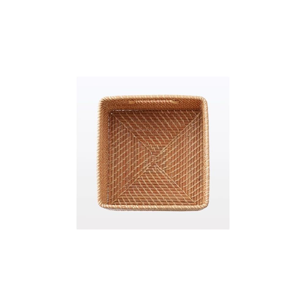 MUJI Stapelbarer rechteckiger Korb aus Rattan - Groß V Ca.. B35 x T36 x H24cm 18021826 Korb
