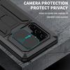 Custodia per Telefono R-JUST con Supporto in Metallo + Silicone e Copri Fotocamera Scorrevole per Samsung Galaxy S22 Ultra 5G