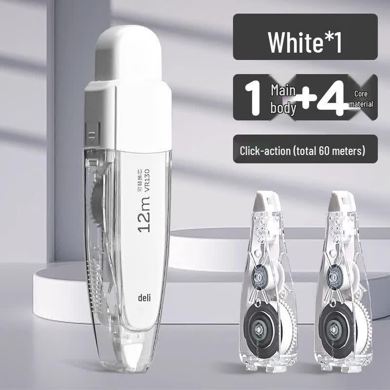 Deli Press-Type Refillable Correction Tape