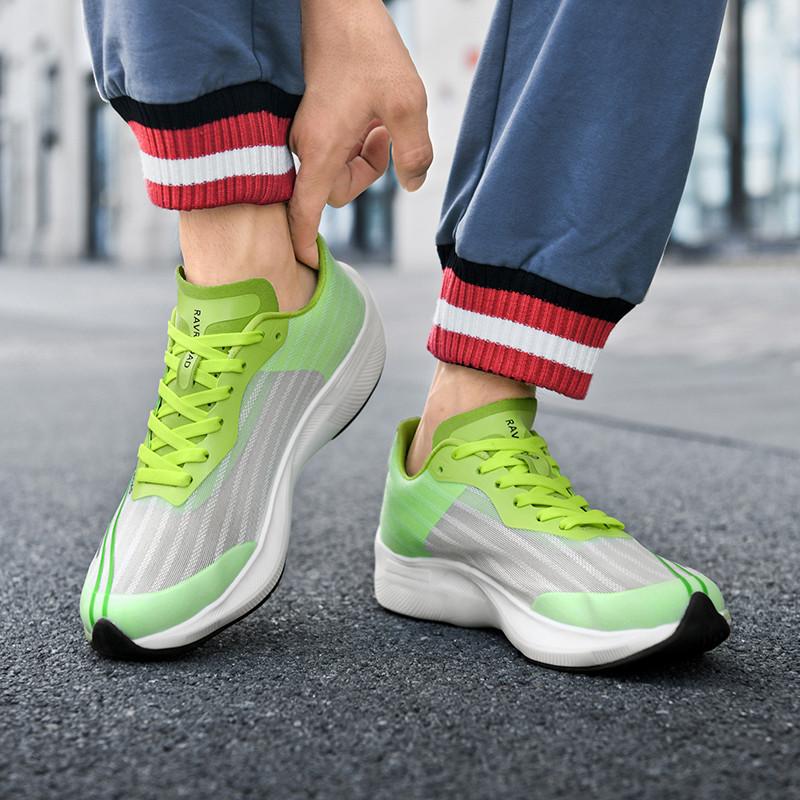 True Carbon Plate Running Shoes Men Women Jogging Sports Shoes Mesh Breathable Ultralight Sneakers Men Athletic Training Shoes