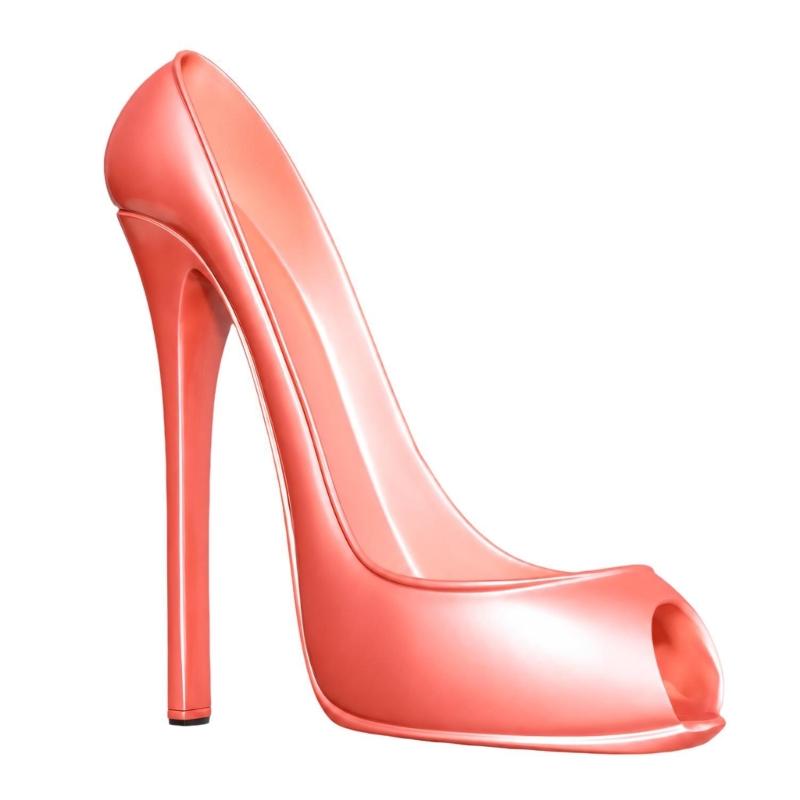 High Heel Wine Bottle Stand, Decorative Open-Front Display Accent for a Dining Table, Sideboard, or Wine Cabinet
