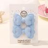 2Pcs Candy Colored Hair Clip Se Double Layered Bow Cute Bangs HairPin Cotton Safe Children's T for Girls Hair Accessories