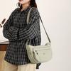 Bolso cruzado ligero de nailon para mujer con múltiples compartimentos con cremallera para viajes y uso diario