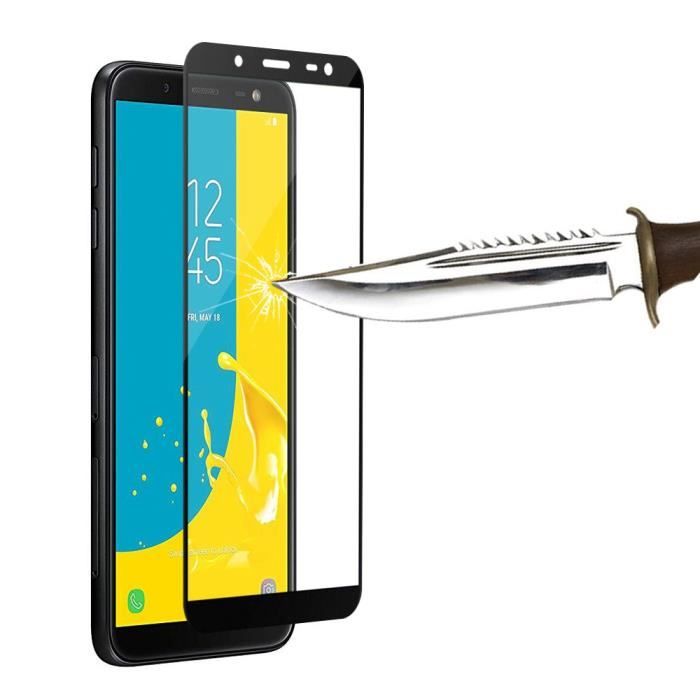 Skärmskyddsfilm - VCOMP - Samsung Galaxy J6 (2018) - Härdat Glas - 2-pack - Svart