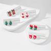 Christmas Santa Claus Snowflake Crystal Ear Stud Earrings Dangle Jewellery Women-Christmas Earrings#8
