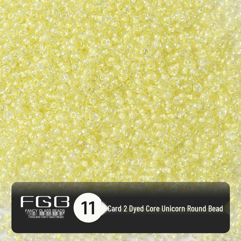 Thousand Color Unicorn Heart Glazed 2mm Round Glass Seed Beads for DIY Jewelry Accessories