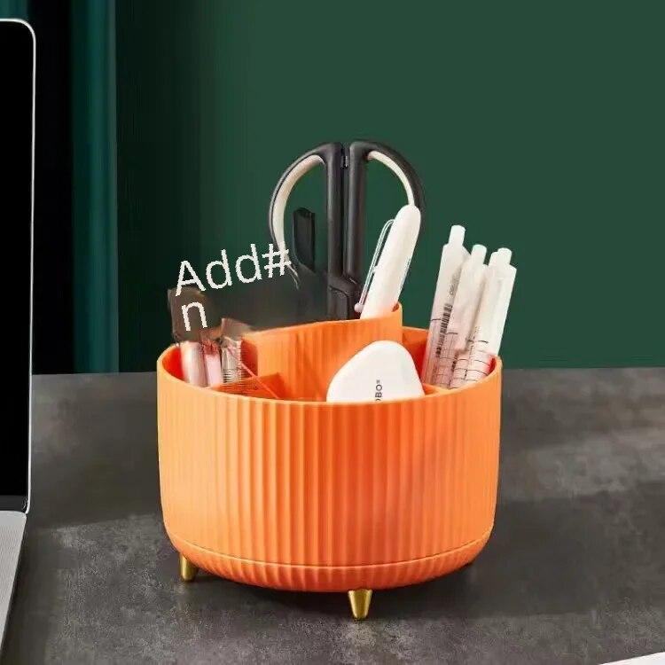 Rotierende Aufbewahrungsröhre für Make-up-Pinsel auf dem Schreibtisch, Kosmetik-Organizer, Heimgebrauch, Kamm, Eitelkeit, Lidschattenpinsel, Lippenstiftbox, Stifthalter