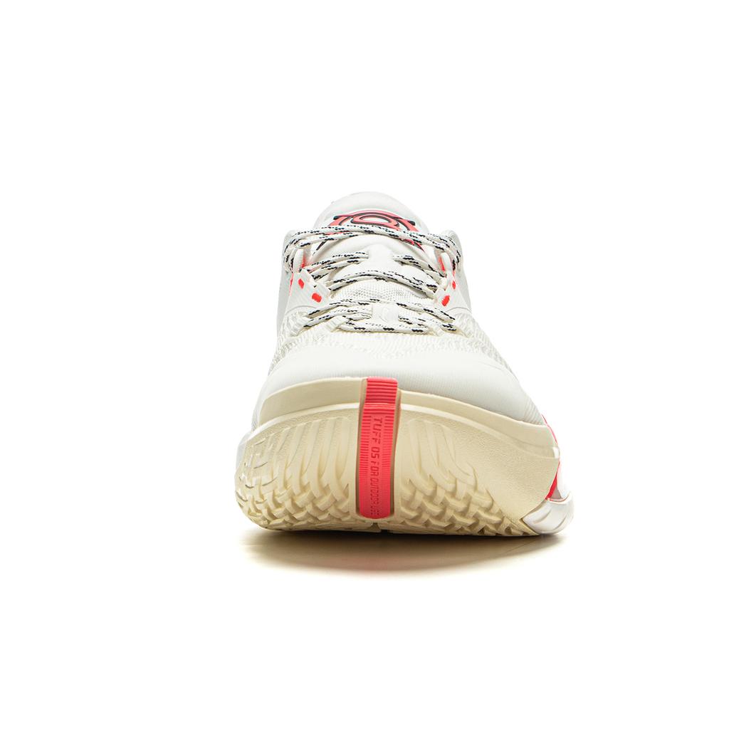 New LiNing Wear Resistant Support Rebound Grip Low Top Outdoor Performance Basketball Shoes Men's Champagne White ABFV005-10