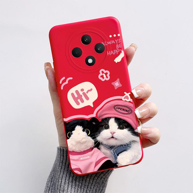 For OPPO Reno12 F Case OPPO Reno 12 F FS 5G Cover Cute Cat Cartoon Soft Silicone Bumper Protective Phone Cases On Reno 12F Funda
