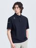 CHALLENGER Men'S In-Pocket Printed Collared Short Sleeve Woven Top Black