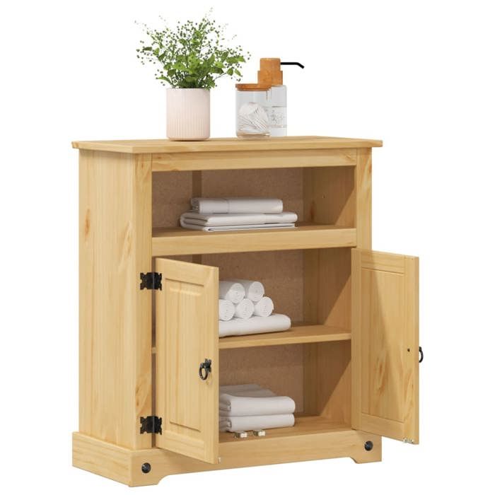 VidaXL Bathroom Cabinet Corona 70x33x80 Cm Solid Pine Wood, Bathroom Storage Cabinet, Cupboard of 4013405